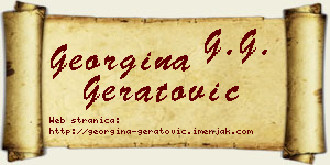Georgina Geratović vizit kartica